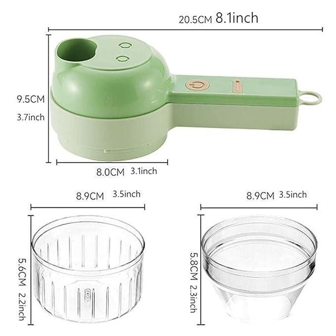 4-in-1 Portable Electric Vegetable Cutter & Mincer Set